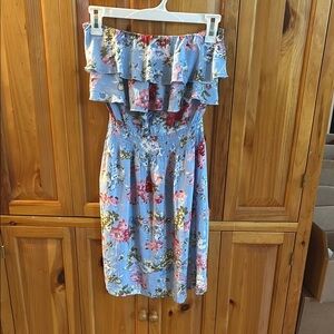 Elan White Cream Off-Shoulder Sundress